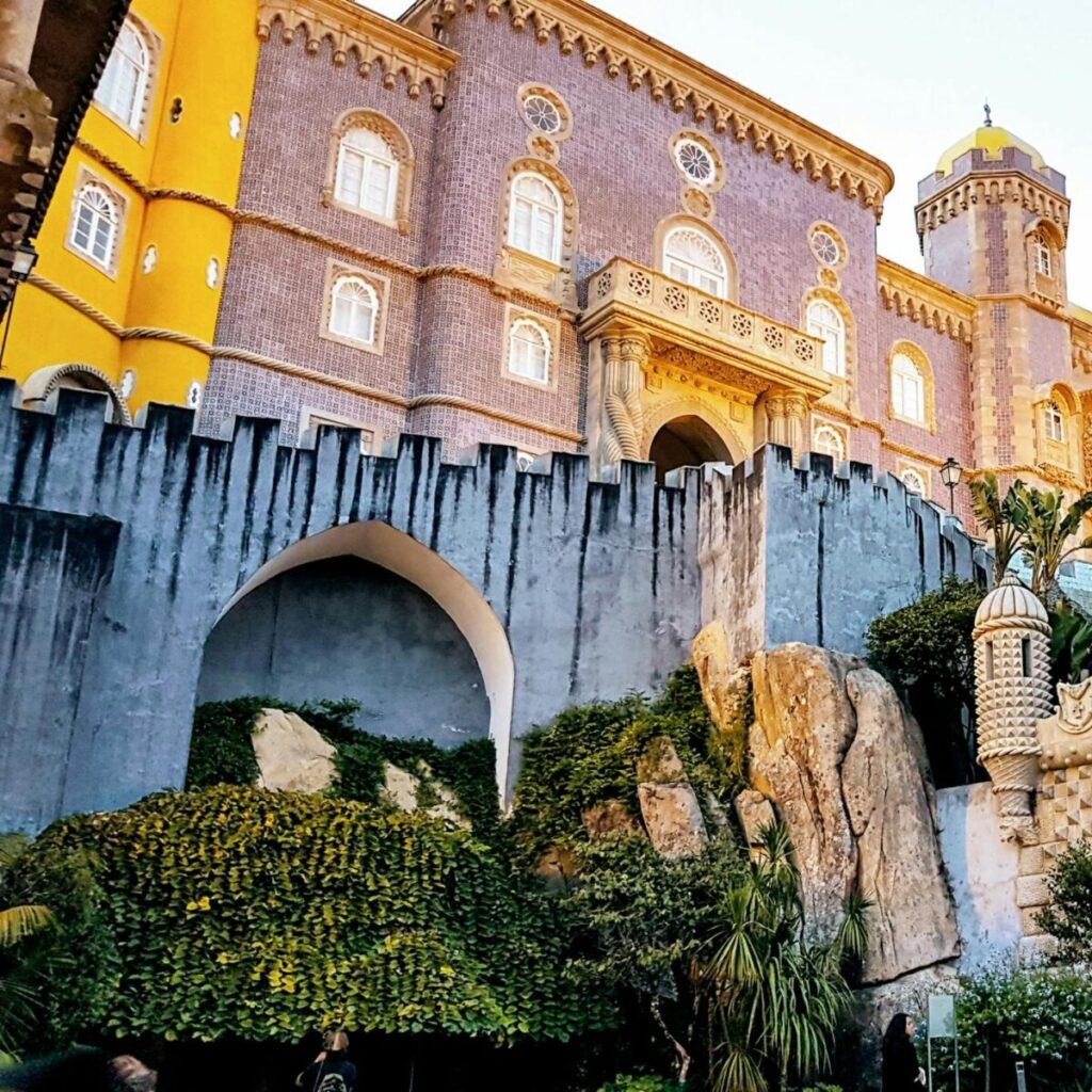 Discover the colorful architecture of Pena Palace, a historic landmark in Sintra, Portugal.