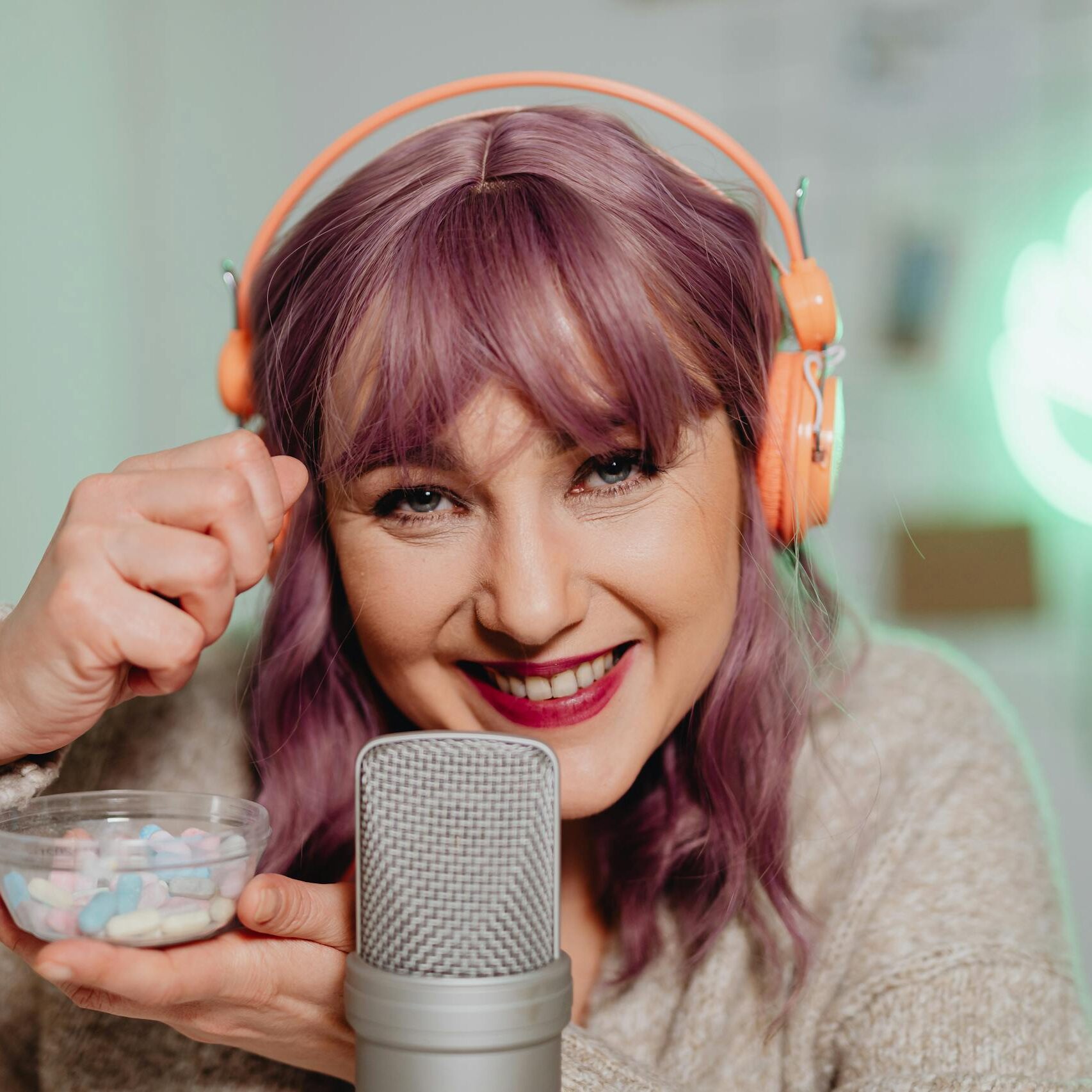 A Woman Smiling at the Camera
