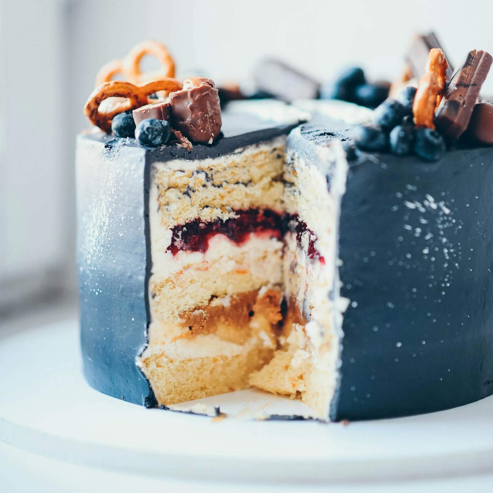 Salted Caramel Pretzel Cake